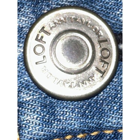 Ann Taylor LOFT Cotton Spandex Blend Curvy Boot Denim Blue Jeans Size 27/4 - Picture 13 of 16